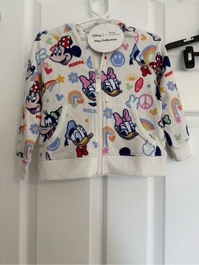 Little Sleepies Disney Minnie Zip Hoodie NWT